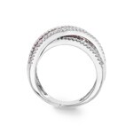 Bague or gris 750/18 ct avec diamants 0.56 ct H/Si et rubis - PR07631-3-WG