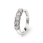 Bague or gris 750/18 ct avec diamants 1.00 ct H/si