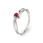 Ring 750/18 K White Gold with Ruby
