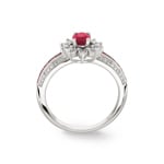Ring 750/18 K White Gold with Rubies 0.86ct. and Diamonds 0.09ct. - MAB04GRB4