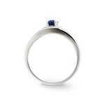 Ring 750/18 K White Gold with Sapphire 0.56ct. and Diamonds 0.02ct. - MZB16GSB4