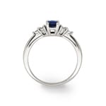 Ring 750/18 K White Gold with Sapphire 0.56ct. and Diamonds 0.04ct. - MZB17GSB4