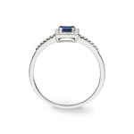Ring 750/18 K White Gold with Sapphire and Diamonds 0.09 ct H/si - RI-46607-SAF-WG