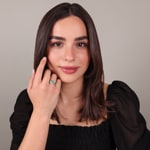 Ring 750/18 K White Gold with Emerald 0.43ct. and Diamonds 0.02ct. - MZB16GEB4