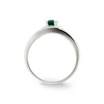 Ring 750/18 K White Gold with Emerald 0.43ct. and Diamonds 0.02ct. - MZB16GEB4