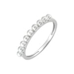 Damenring 750/18 K Weissgold mit Süsswasserzuchtperlen Ø 2.5mm