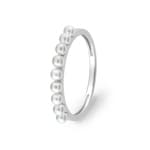 Damenring 750/18 K Weissgold mit Süsswasserzuchtperlen Ø 2.5mm