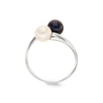Ring 750/18 K White Gold with Freshwater Pearls Toi & Moi - 1649.1GP