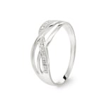Ring 750/18 K White Gold with Cubic Zirconia, Fantasy
