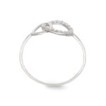 Ring 750/18 K White Gold Circles with Cubic Zirconia - 1.3065.Z1