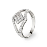 Ring 750/18 K White Gold with Cubic Zirconia Ø 57