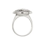Bague or gris 750/18 ct avec zircones Ø 57 - G071