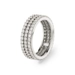 Damenring 750/18 K Weissgold mit Zirkonia Ø 59 - AR001W