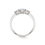Bague or gris 750/18 ct avec zircones ronde trilogie - 1.7030.Z1