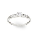 Ring 750/18 K White Gold with Cubic Zirconia - PL087GZ