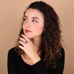 Damenring 925 Silber rhodiniert - 337375