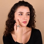 Damenring 925 Silber rhodiniert - 337531