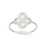 Damenring 925 Silber rhodiniert, Double Infinity - 337678
