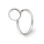 Damenring 925 Silber rhodiniert, grosse Kugel