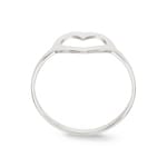 Bague argent 925 rhodié Cœur - 337466