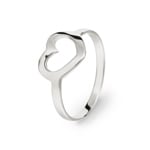 Damenring 925 Silber rhodiniert, Herz