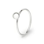Damenring 925 Silber rhodiniert, Kugel