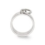 Damenring 925 Silber rhodiniert mit Anhänger - 337602