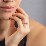 Ring 925 Silver rhodium-plated with Artificial Pearl 7mm and Cubic Zirconia - 337656