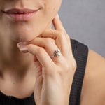 Damenring 925 Silber rhodiniert mit Kunstperleen 6mm und Zirkonia - 337703.1