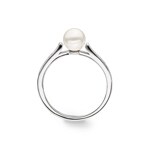 Damenring 925 Silber rhodiniert mit Kunstperle 7mm & Zirkonia - 337649