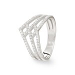 Damenring 925 Silber rhodiniert mit Zirkonia - 337657.1