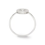 Ring 925 Silber rhodiniert Kreis mit Zirkonia - S10.05108