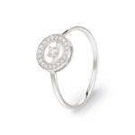 Ring 925 Silber rhodiniert Kreis mit Zirkonia - S10.05108