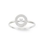 Ring 925 Silber rhodiniert Kreis mit Zirkonia - S10.05108
