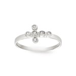 Ring 925 Silver rhodium-plated Cross with Cubic Zirconia - 307972.1