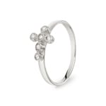 Ring 925 Silver rhodium-plated Cross with Cubic Zirconia