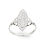 Ring 925 Silber rhodiniert Marquise mit Zirkonia - 337446.1