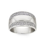 Ring 925 Silver rhodium-plated with Cubic Zirconia - 337019