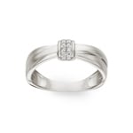 Damenring 925 Silber rhodiniert mit Zirkonia pavé - 337714.1