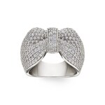 Bague Argent 925 rhodié avec zircones pavé - ASRZ83Z