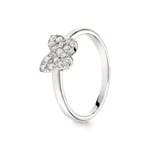 Ring 925 Silver rhodium-plated with Cubic Zirconia, Butterfly