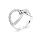 Bague Argent 925 Rhodie avec zircones