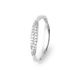 Bague Argent 925 Rhodie avec zircones - RI-1911010-925