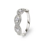 Ring 925 Silver rhodium-plated with round Cubic Zirconia - 337590.1
