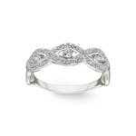 Ring 925 Silver rhodium-plated with round Cubic Zirconia - 337590.1