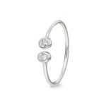 Damenring 925 Silber rhodiniert mit Zirkonia rund - 337686.1