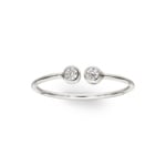 Damenring 925 Silber rhodiniert mit Zirkonia rund - 337686.1