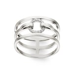 Ring 925 Silver rhodium-plated with round Cubic Zirconia - 337707.1