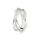 Bague Argent 925 rhodié avec zircones ronde