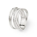 Bague Argent 925 rhodié avec zircones ronde
